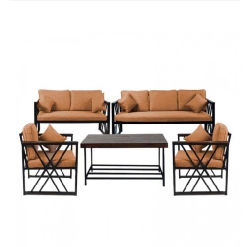 7-Person Wooden Chair Set with table