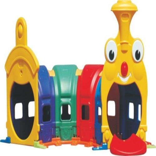caterpillar shape tunnel with funny face