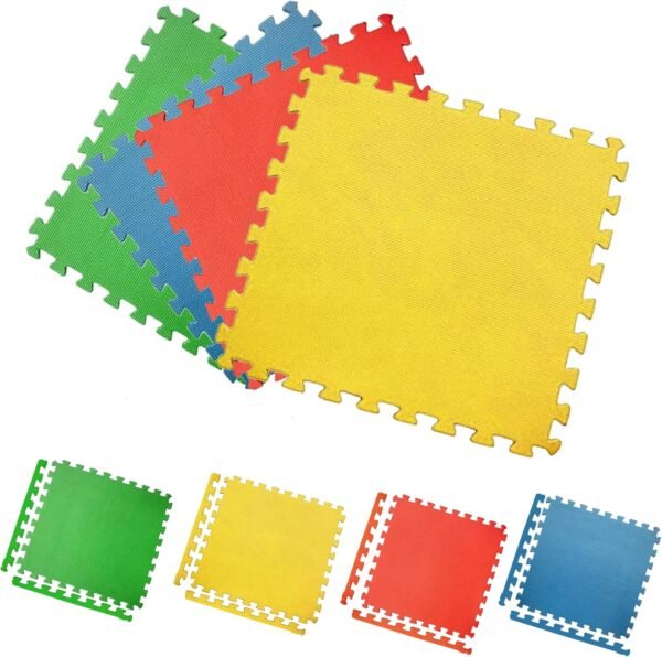 4-piece interlocking floor mat multicolor