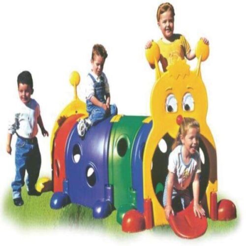 caterpillar shape tunnel with funny face