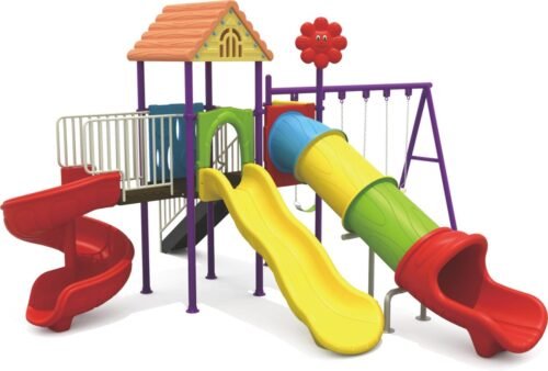 Kids Outdoor Playset with Swings and Slides