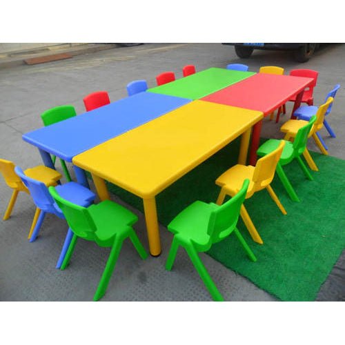 Kids multi colour plastic table set