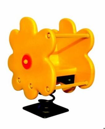Flower shape children ride spring