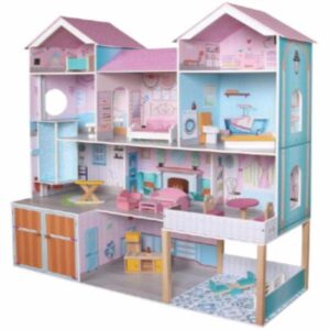 Wooden Doll House blue