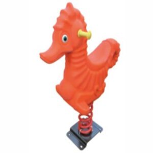 Sea horse shape children ride spring