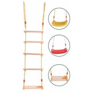 Roop ladder with swing