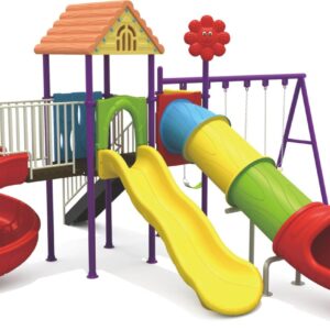 Kids Outdoor Playset with Swings and Slides